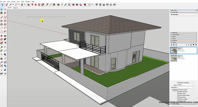 เรียน sketchup exterior 5