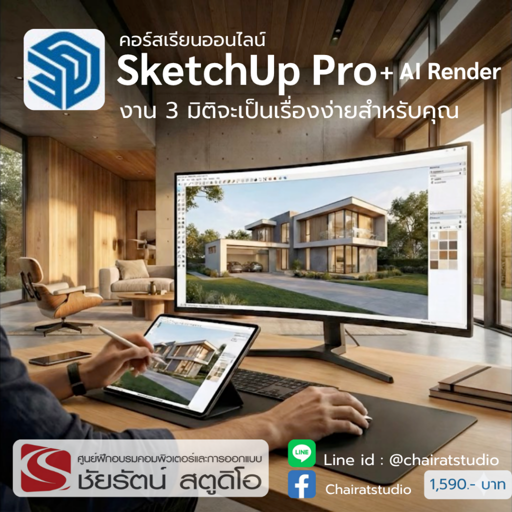 เรียน sketchup Pro